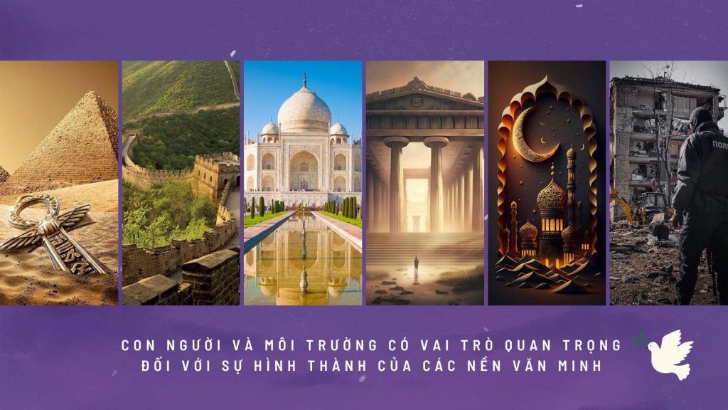 Con người và môi trường có vai trò quan trọng đối với sự hình thành của các nền văn minh.